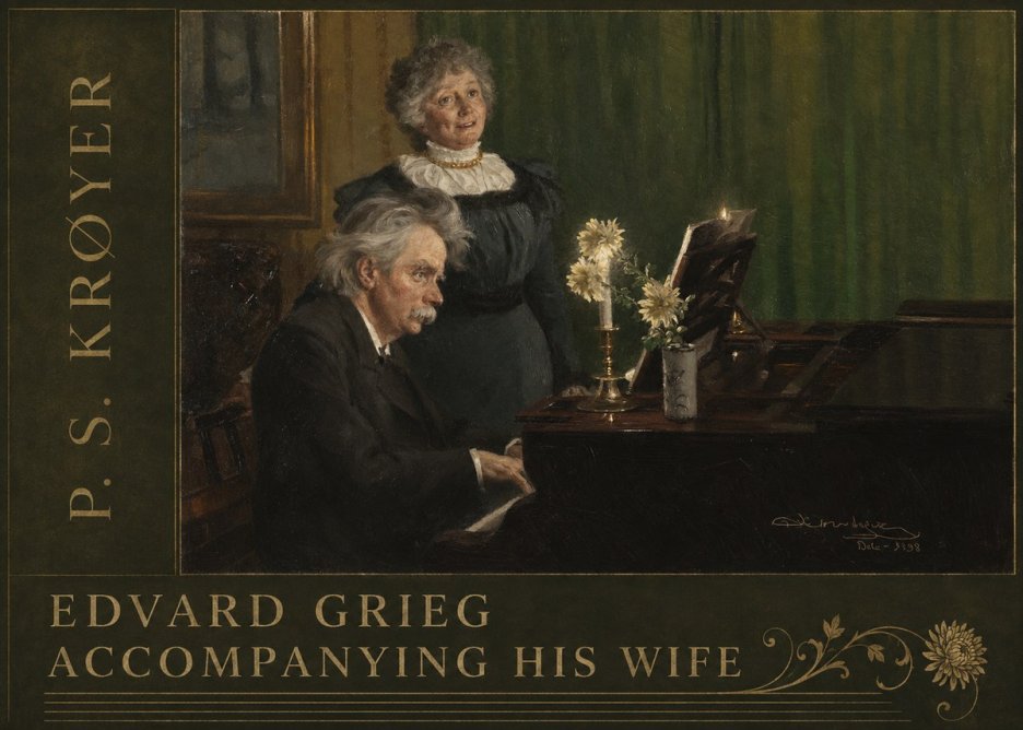 P.S. Krøyer Edvard Grieg Accompanying His Wife No2 - Póster