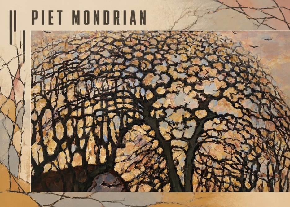 Piet Mondrian Avond (Evening); the Red Tree No3 - Póster