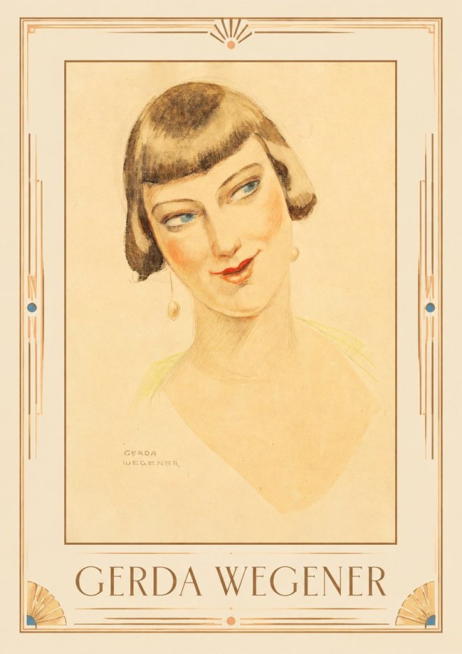 Gerda Wegener Portrait of a Lady No1 - Póster