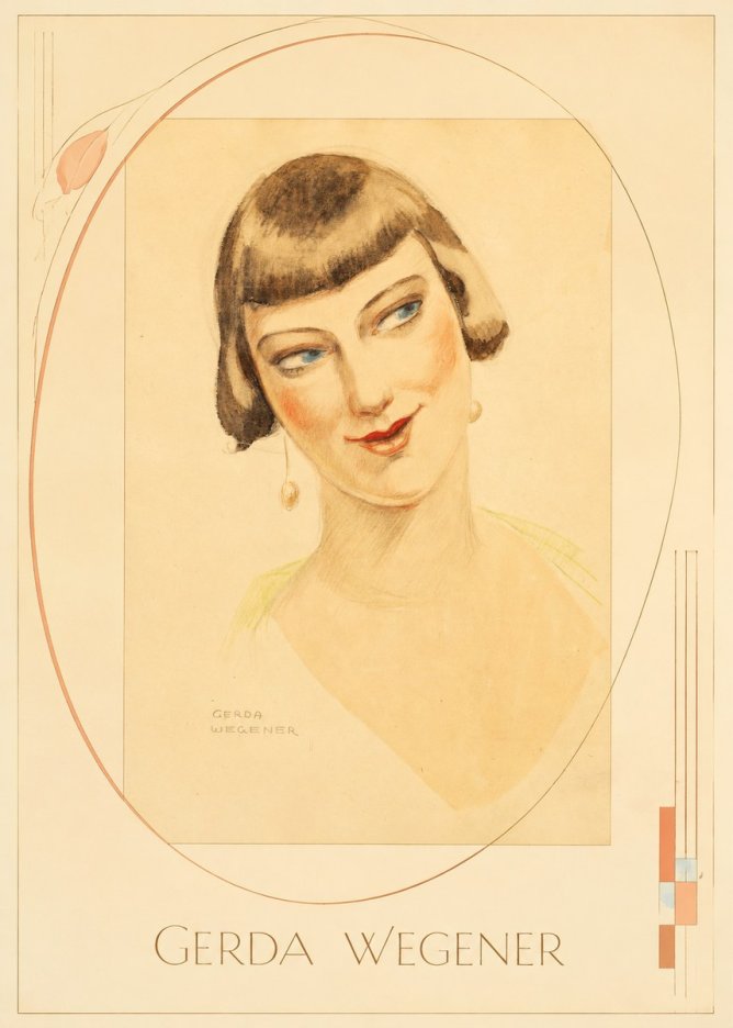 Gerda Wegener Portrait of a Lady No3 - Póster