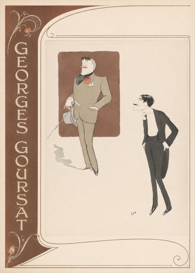 Georges Goursat Two Stylish Gentlemen No2 - Póster