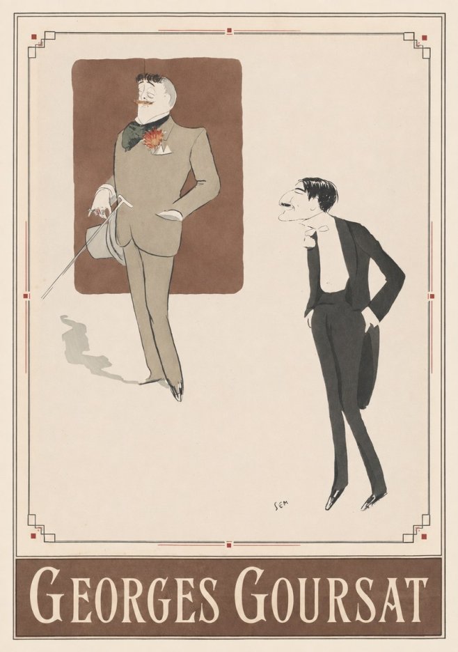Georges Goursat Two Stylish Gentlemen No3 - Póster