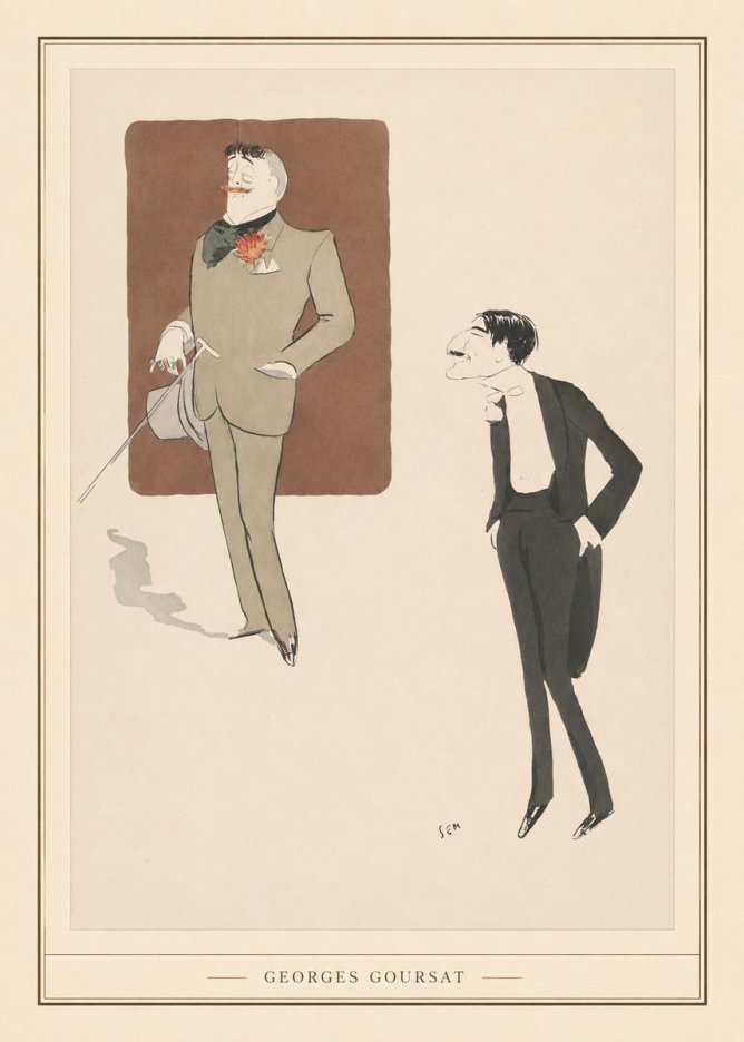 Georges Goursat Two Stylish Gentlemen No4 - Póster