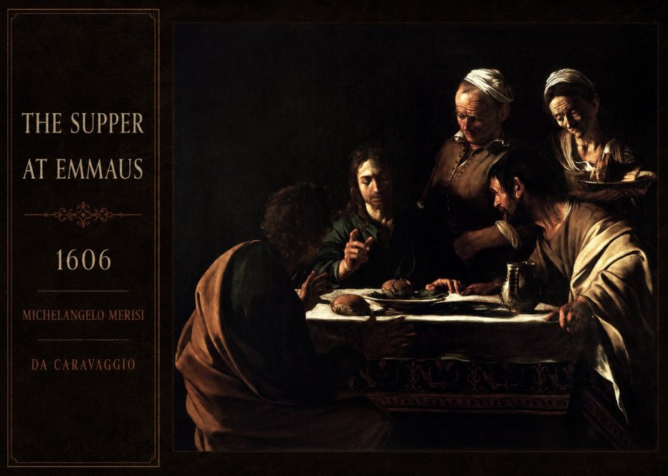 Michelangelo Merisi da Caravaggio The Supper at Emmaus II No2 - Póster