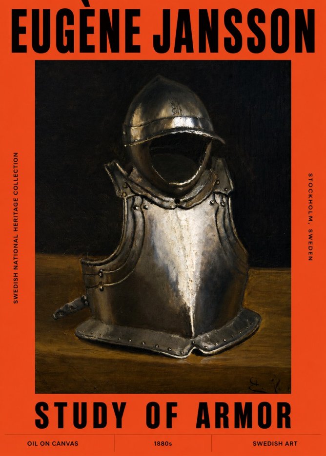 Eugène Jansson Study of Armor No2 - Póster