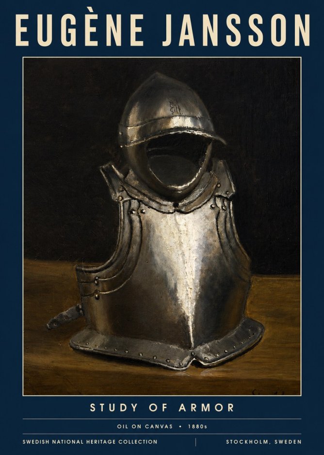 Eugène Jansson Study of Armor No3 - Póster