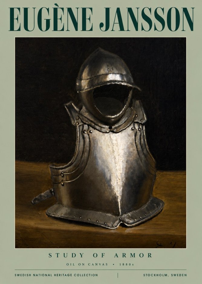Eugène Jansson Study of Armor No4 - Póster