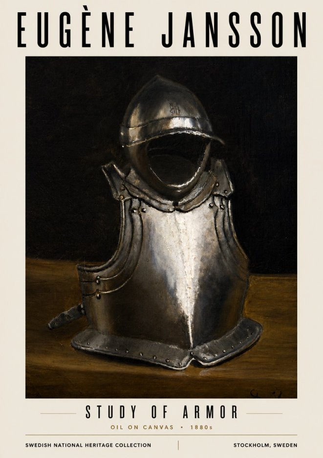Eugène Jansson Study of Armor No5 - Póster