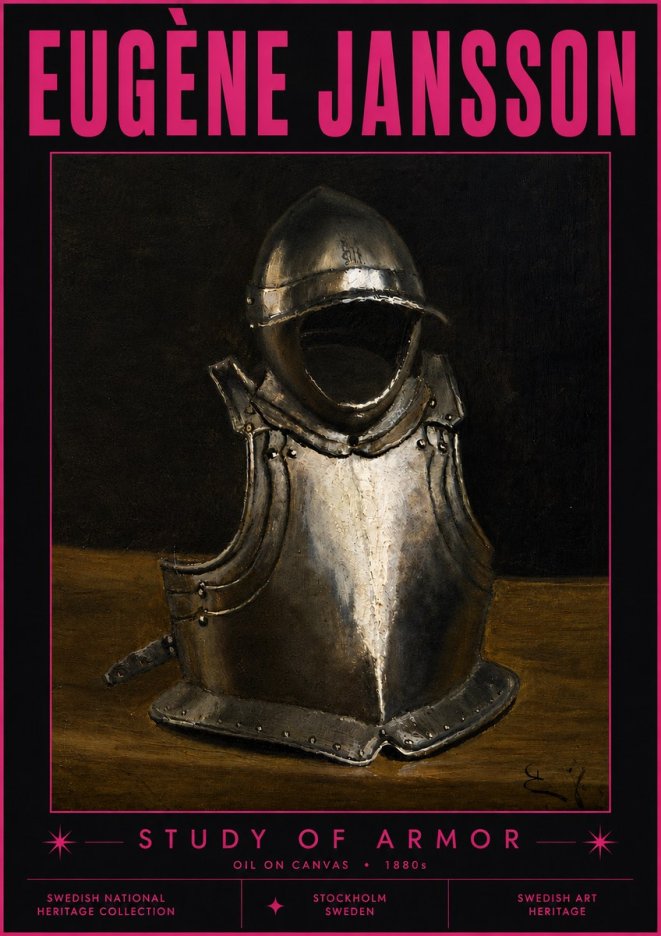 Eugène Jansson Study of Armor No6 - Póster