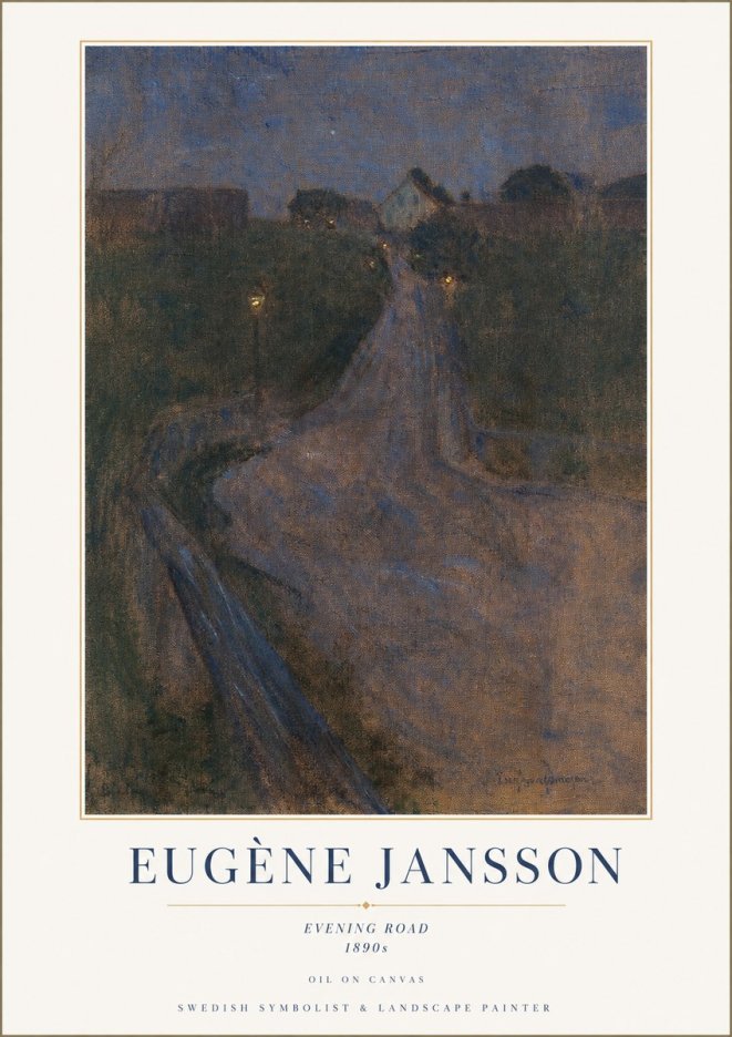 Eugène Jansson Evening Road No1 - Póster