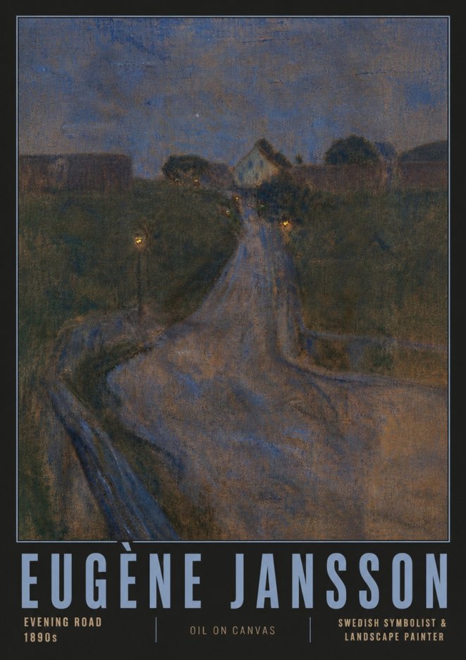 Eugène Jansson Evening Road No5 - Póster