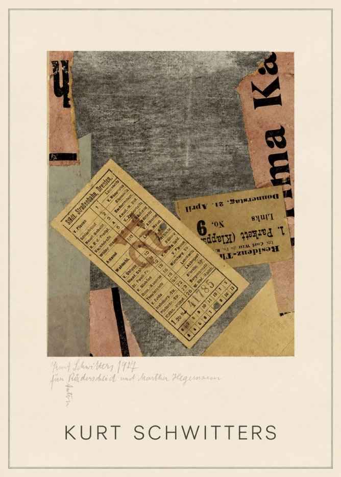 Kurt Schwitters Merz Collage No4 - Póster
