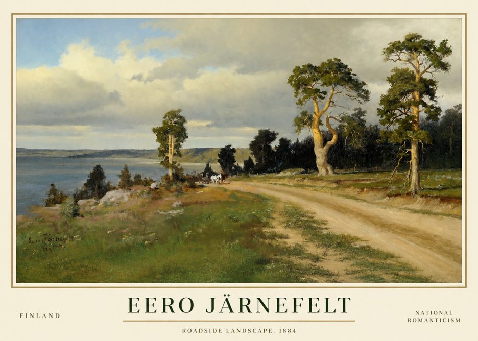 Eero Järnefelt Roadside Landscape, 1884 No1 - Póster