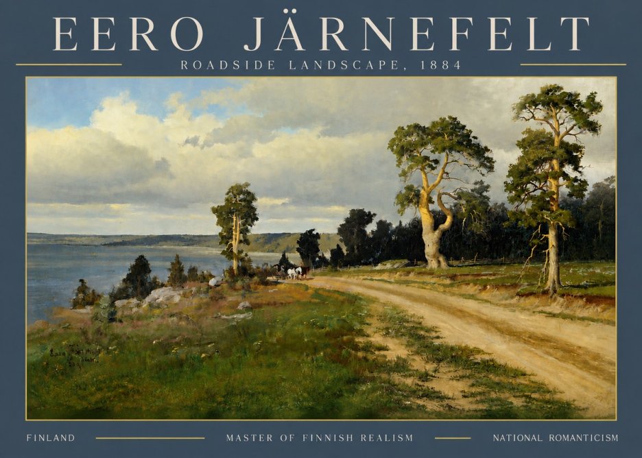 Eero Järnefelt Roadside Landscape, 1884 No4 - Póster