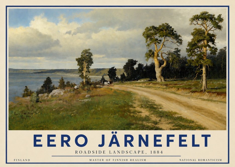 Eero Järnefelt Roadside Landscape, 1884 No6 - Póster