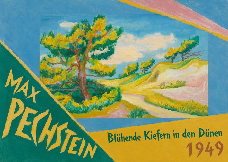 Max Pechstein Blühende Kiefern in Den Dünen No5 - Póster