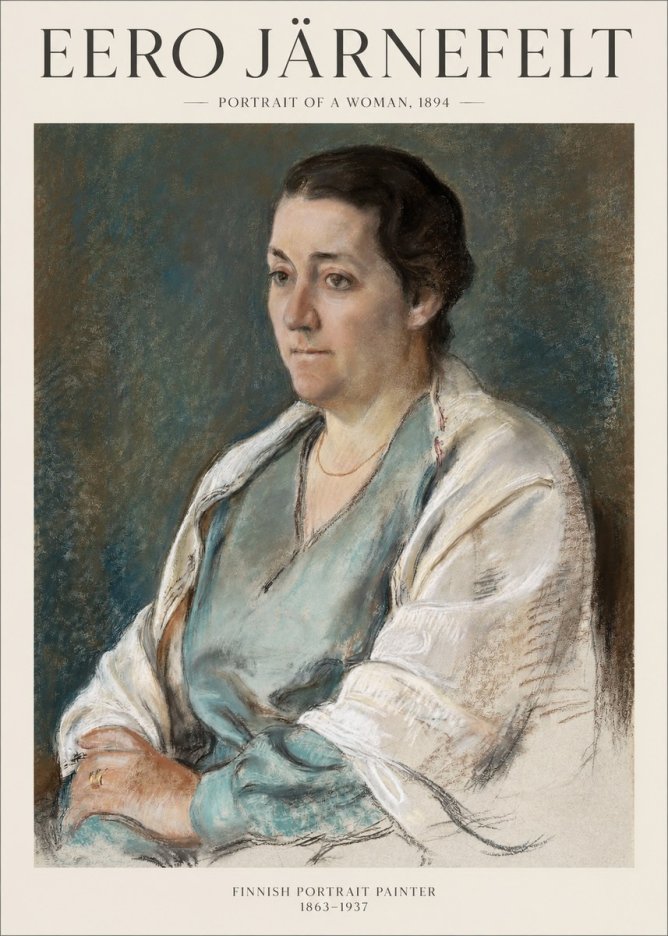 Eero Järnefelt Portrait of a Woman, 1894 No1 - Póster