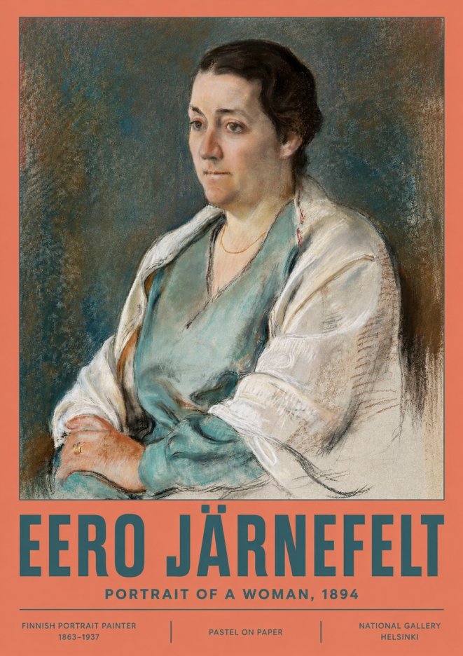 Eero Järnefelt Portrait of a Woman, 1894 No2 - Póster