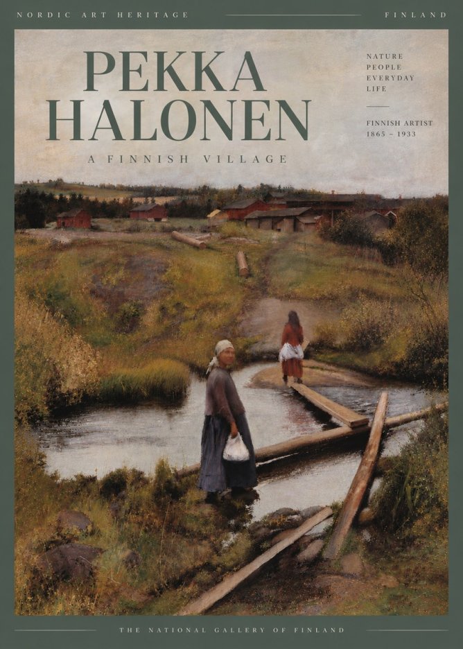 Pekka Halonen A Finnish Village No4 - Póster