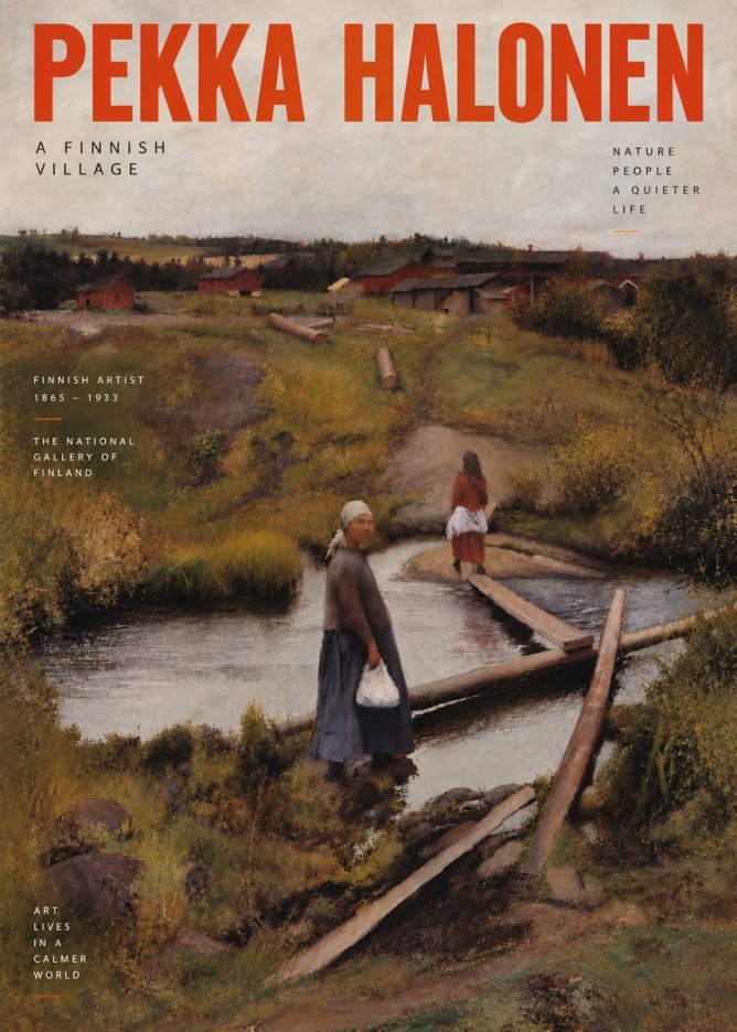 Pekka Halonen A Finnish Village No5 - Póster