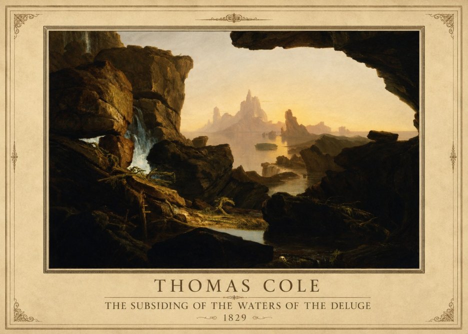 Thomas Cole The Subsiding of the Waters of the Deluge II No1 - Póster