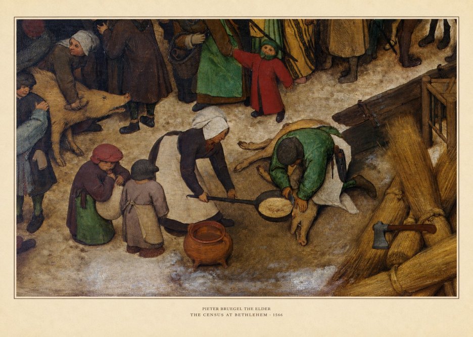 Pieter Bruegel The Census at Bethlehem VI No5 - Póster
