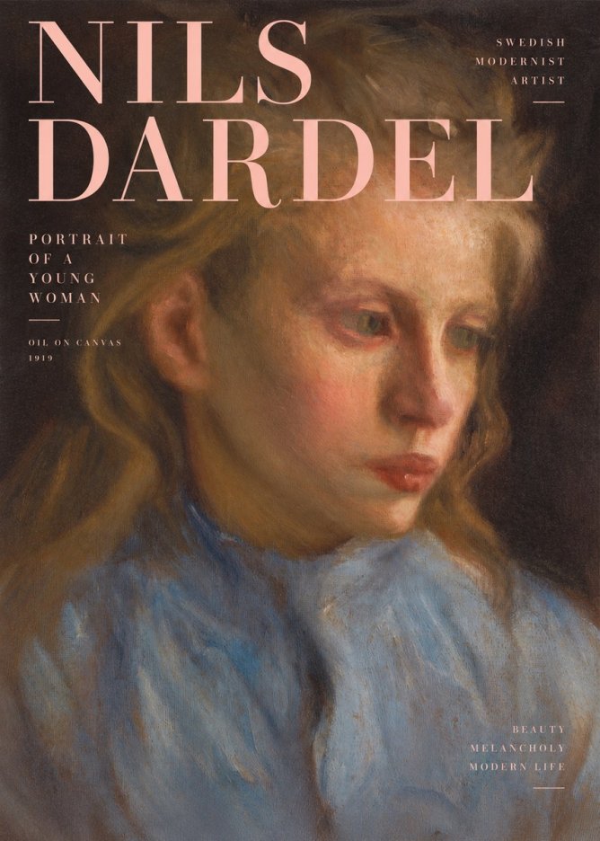 Nils Dardel Portrait of a Young Woman No2 - Póster