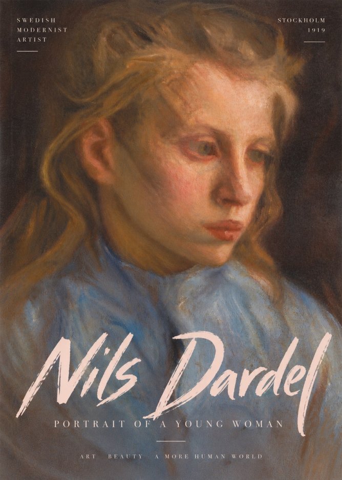 Nils Dardel Portrait of a Young Woman No5 - Póster