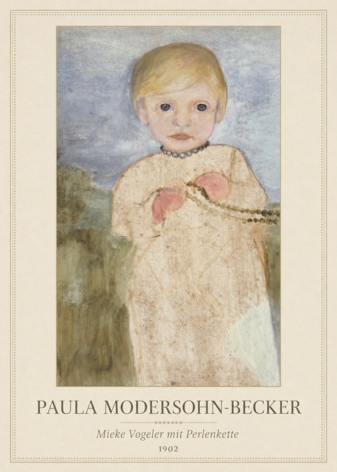 Paula Modersohn-Becker Mieke Vogeler Mit Perlenkette No1 - Póster