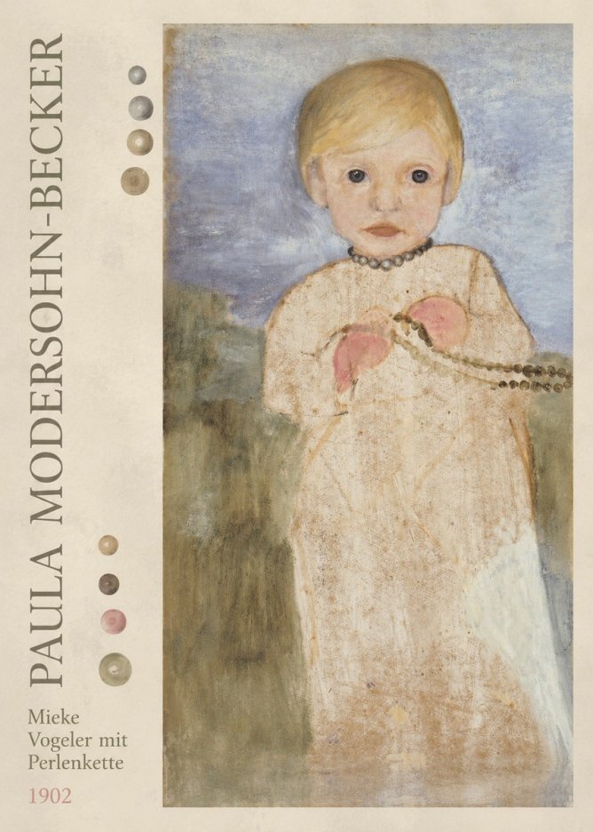 Paula Modersohn-Becker Mieke Vogeler Mit Perlenkette No3 - Póster