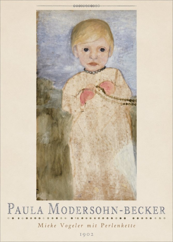 Paula Modersohn-Becker Mieke Vogeler Mit Perlenkette No4 - Póster
