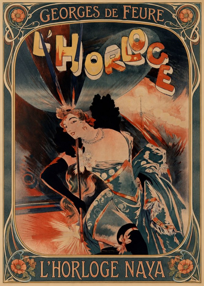 Georges de Feure L'horloge Naya No1 - Póster