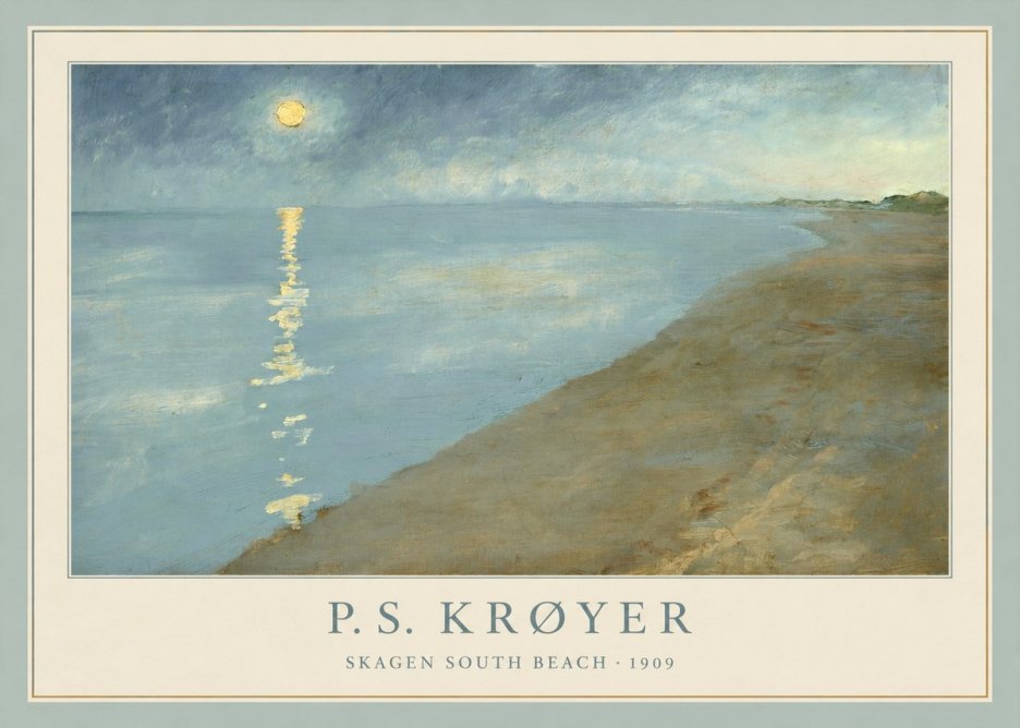 P.S. Krøyer Skagen South Beach · 1909 No1 - Póster