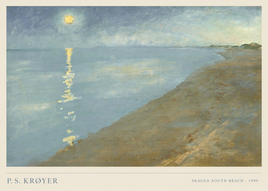 P.S. Krøyer Skagen South Beach · 1909 No6 - Póster