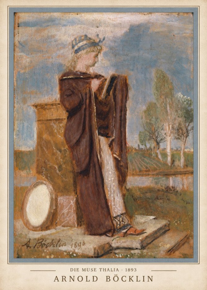 Arnold Böcklin Die Muse Thalia II No4 - Póster