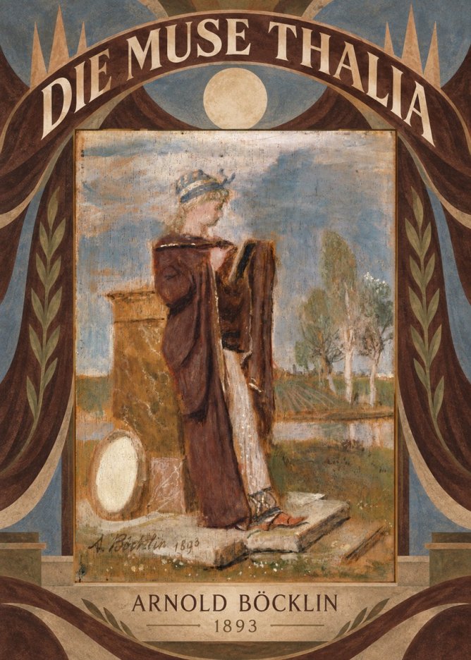 Arnold Böcklin Die Muse Thalia II No6 - Póster