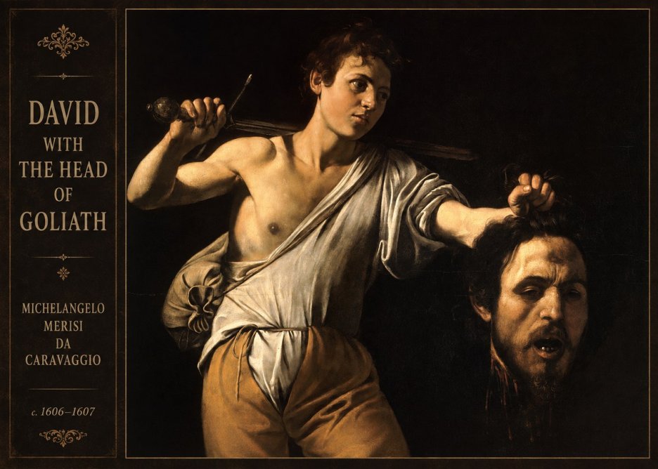 Michelangelo Merisi da Caravaggio David with the Head of Goliath V No2 - Póster