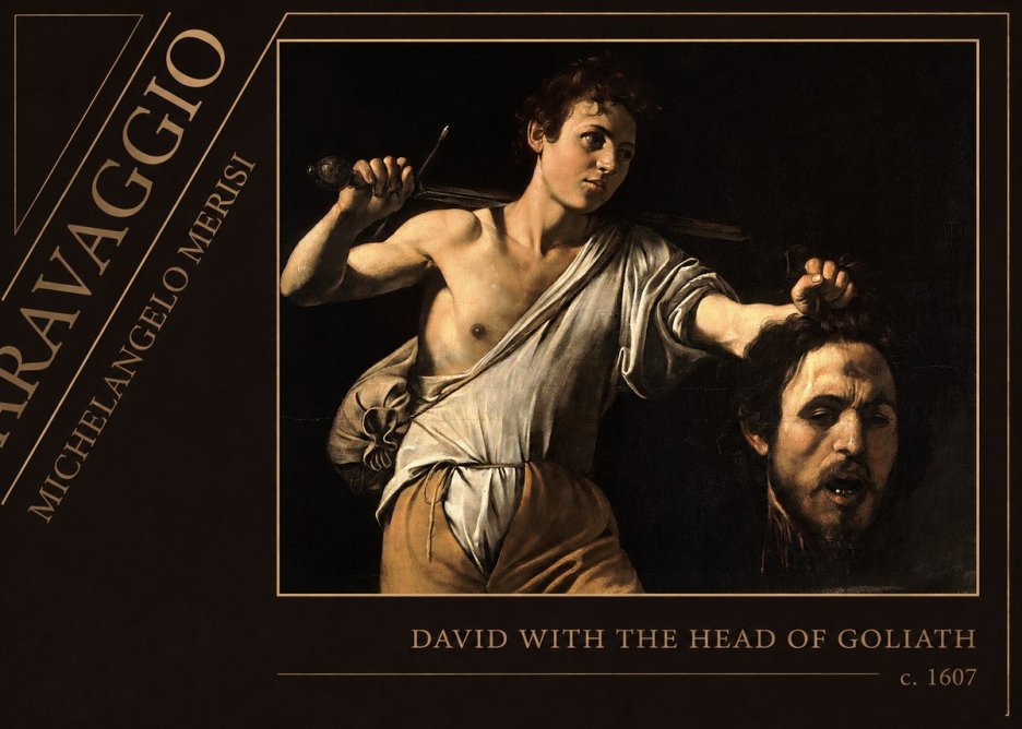 Michelangelo Merisi da Caravaggio David with the Head of Goliath V No5 - Póster