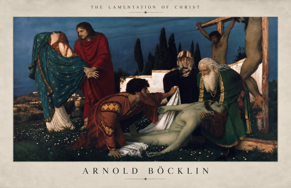 Arnold Böcklin The Lamentation of Christ No3 - Póster