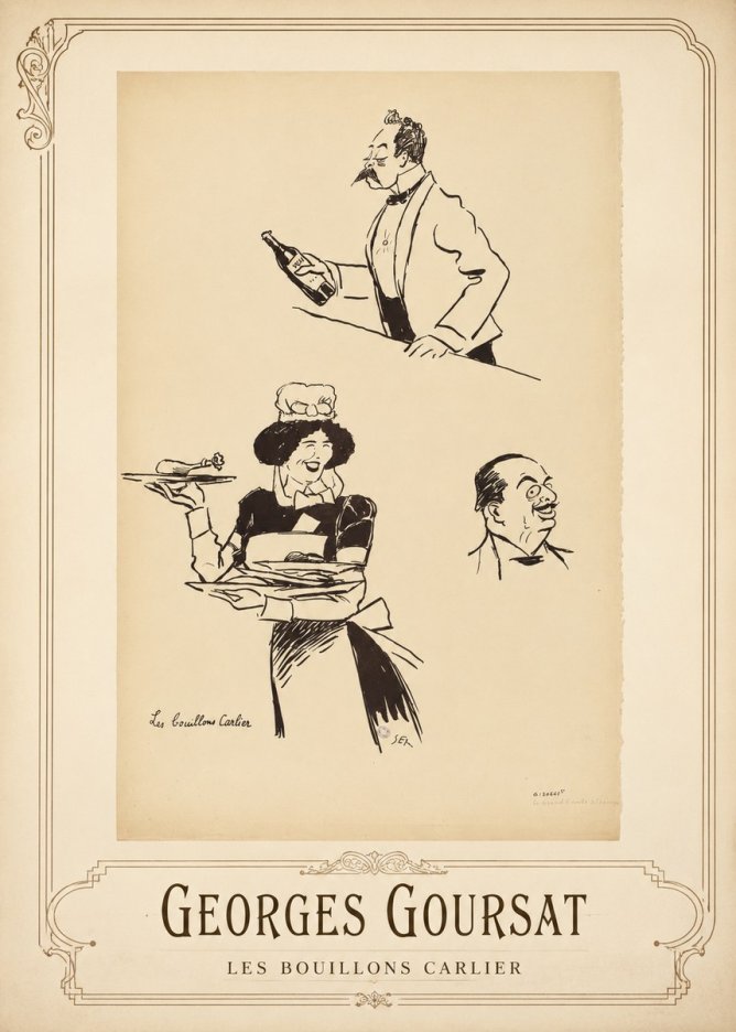 Georges Goursat Les Bouillons Carlier II No1 - Póster