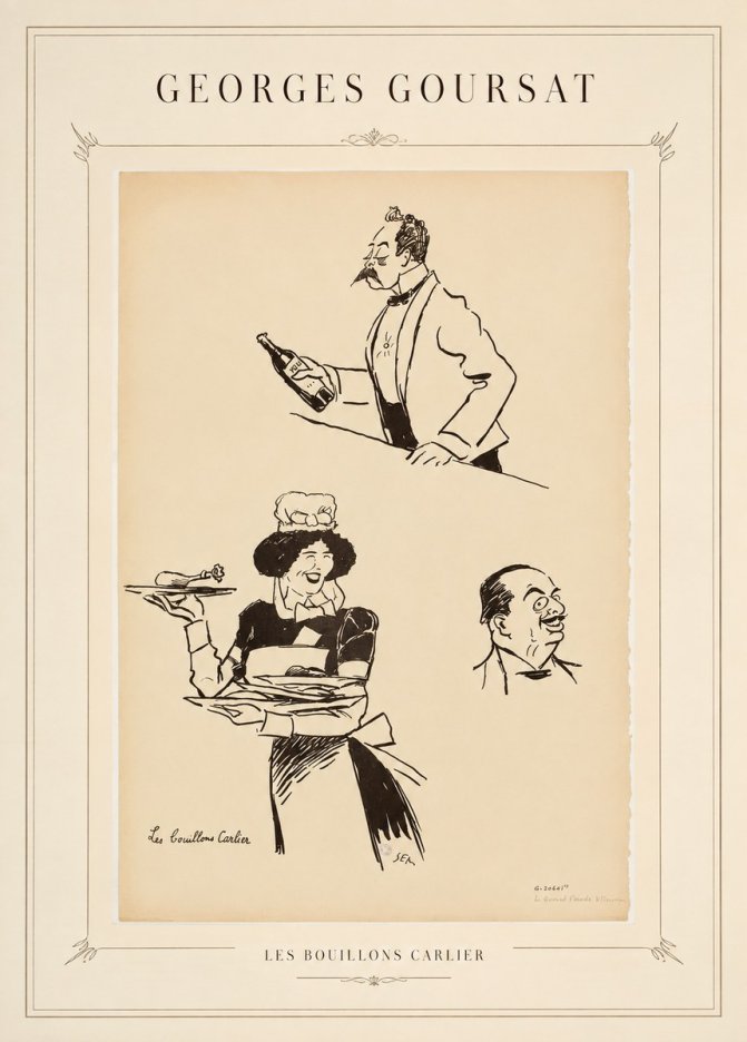 Georges Goursat Les Bouillons Carlier II No3 - Póster