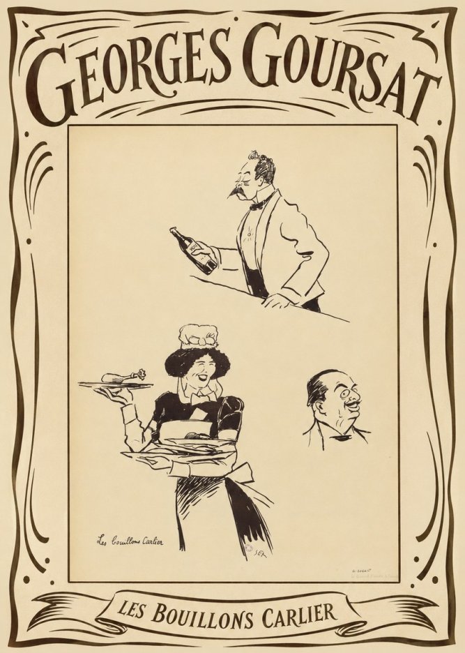 Georges Goursat Les Bouillons Carlier II No4 - Póster