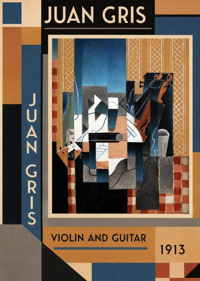 Juan Gris Violin and Guitar II No2 - Póster
