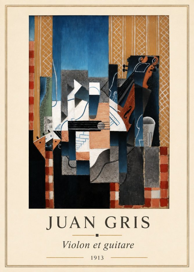 Juan Gris Violin and Guitar II No5 - Póster