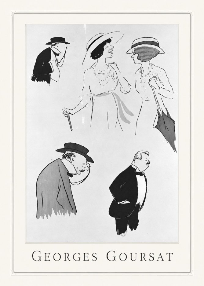 Georges Goursat Character Studies No1 - Póster