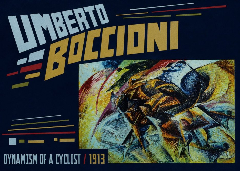 Umberto Boccioni Dynamism of a Cyclist II No6 - Póster