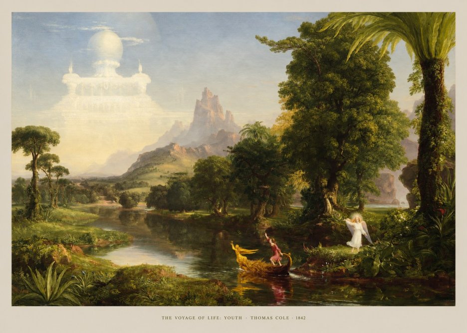 Thomas Cole The Voyage of Life: Youth V No6 - Póster