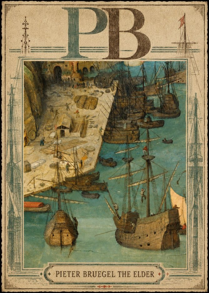 Pieter Bruegel A Port Scene No3 - Póster