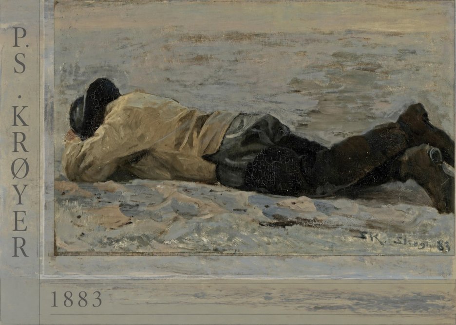 P.S. Krøyer Fisherman Lying on the Beach No2 - Póster