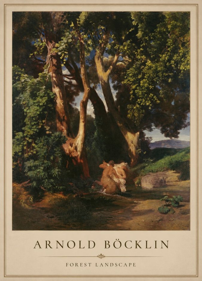 Arnold Böcklin Forest Landscape No1 - Póster